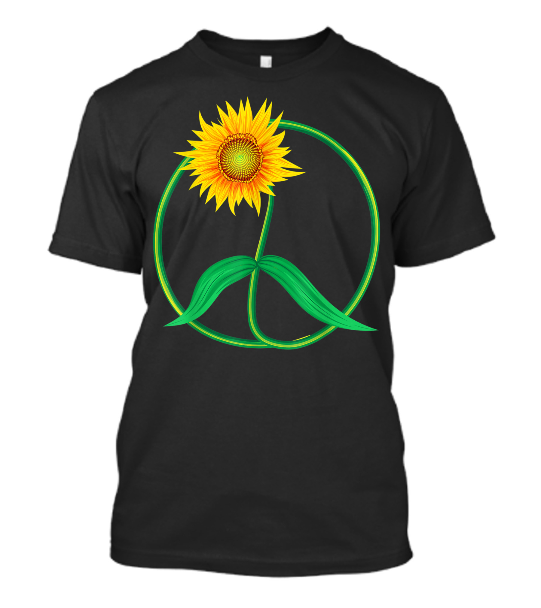 Sunflower Peace Sign 70s Floral T-Shirt