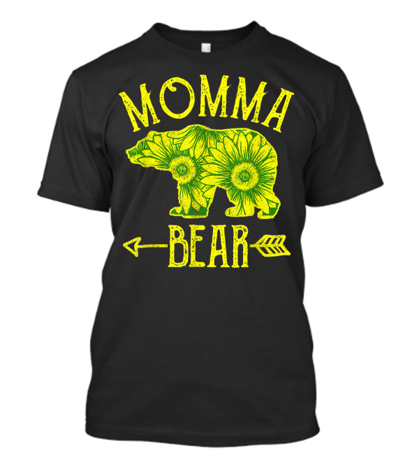 Sunflower Momma Bear Arrow Floral T-Shirt