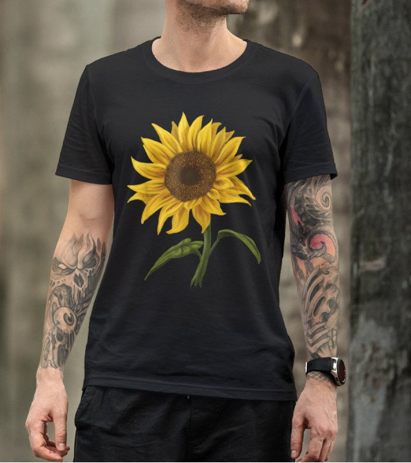 Sunflower Floral Watercolor Flower Sunshine T-Shirt