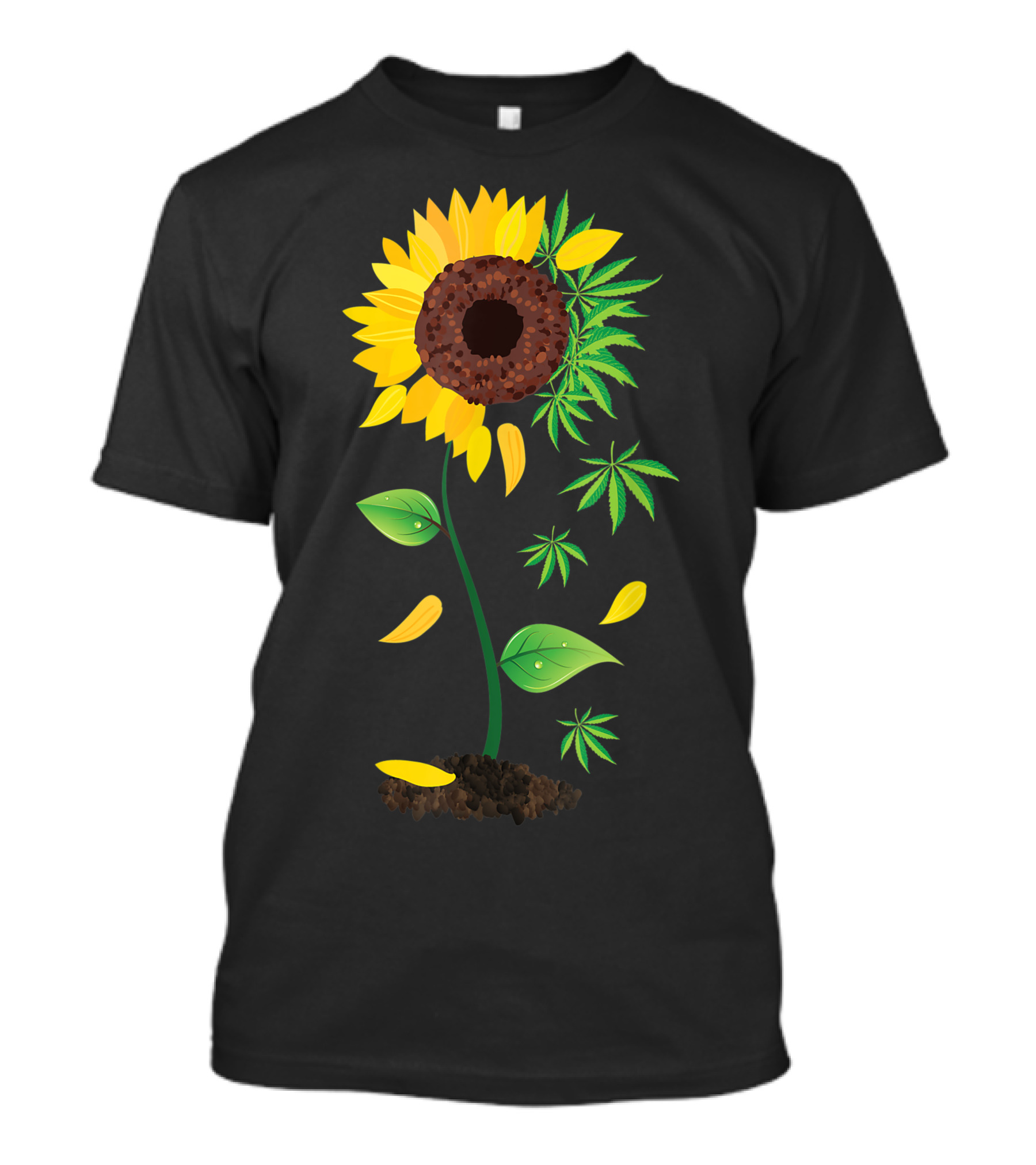 Sunflower Weed Marijuana Plant T-Shirt