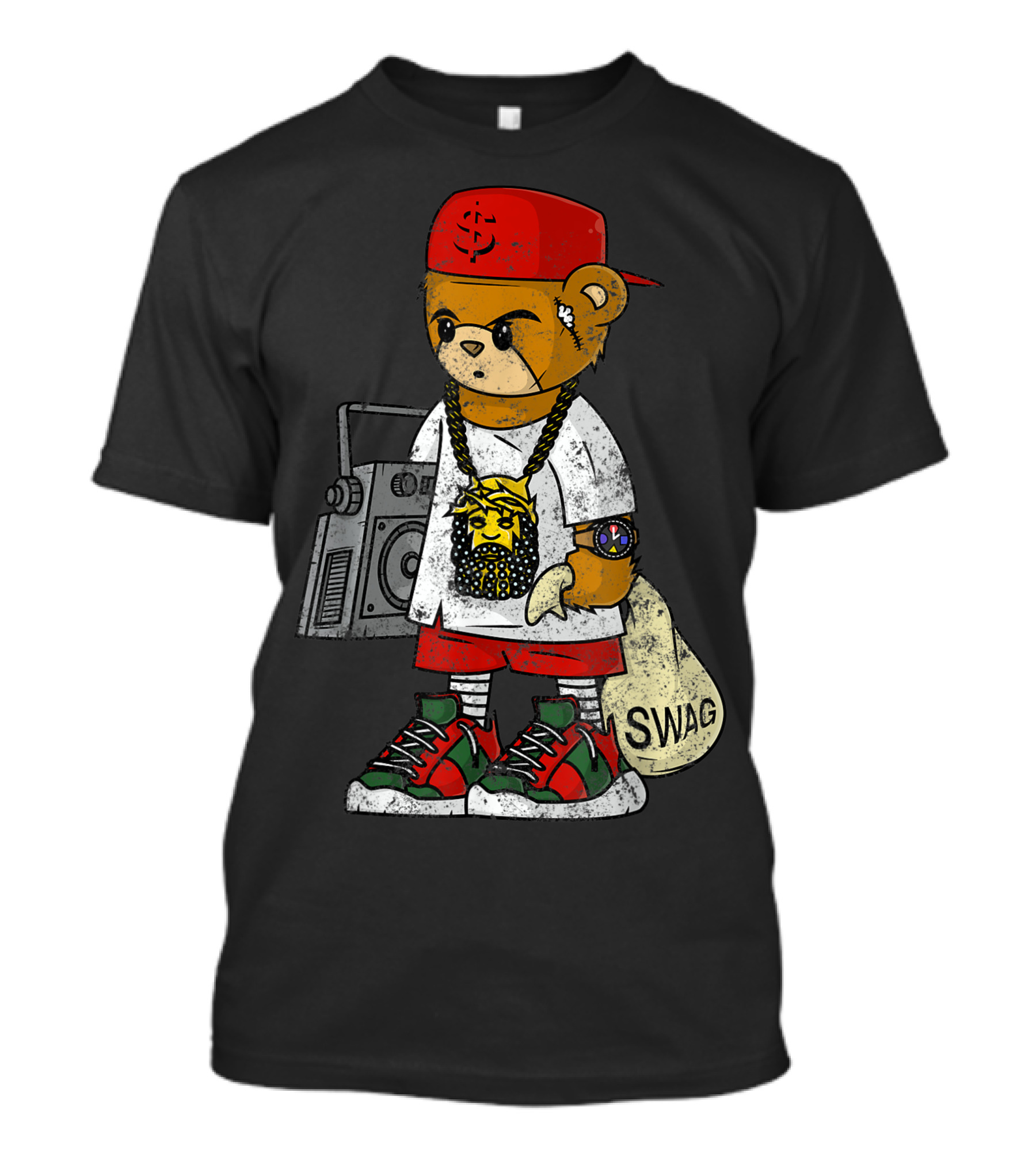 Teddy Bear Swag Hip Hop Lover Men Rap Hipster Clothing Dope T-Shirt