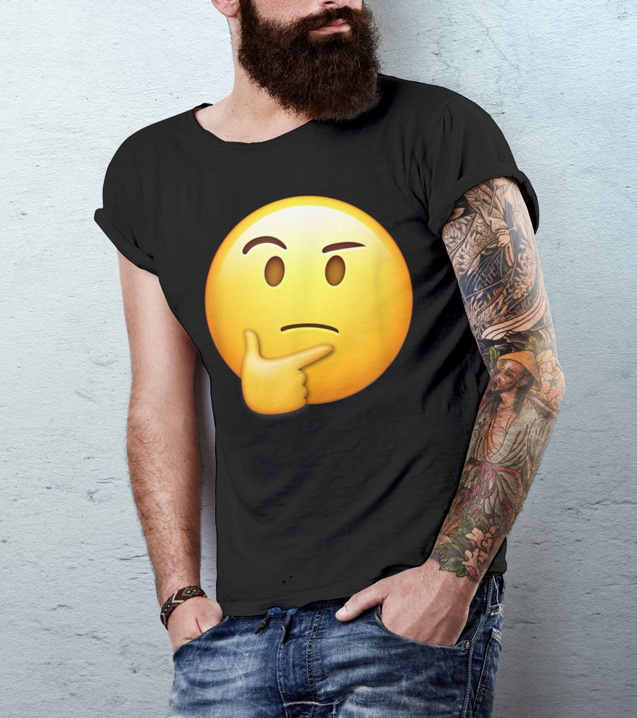 Thinking Emoji Sarcastic Smiley Emoji 8C Pondering Expression T-Shirt