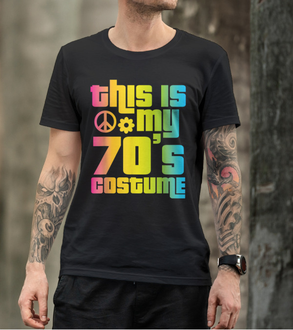 This Is My 70's Costume Peace Sign Flower Power 1970s Halloween T-Shirt