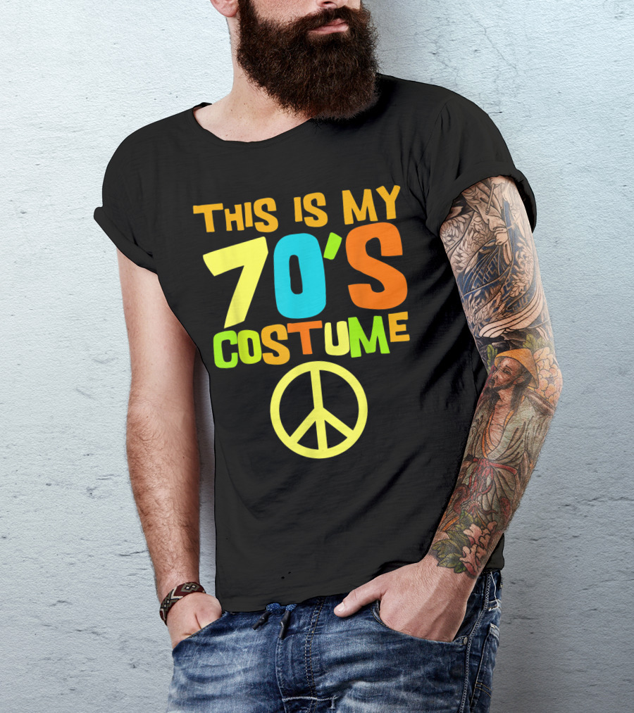 This Is My 70s Costume Peace Sign Retro Party Wear Outfit 9C T-Shirt