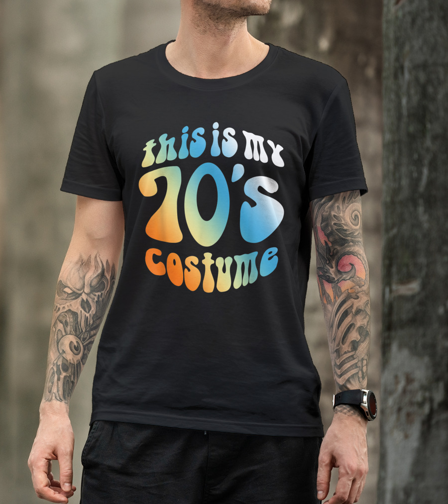 This Is My 70s Costume Vintage 1970s Style Retro Psychedelic Text T-Shirt