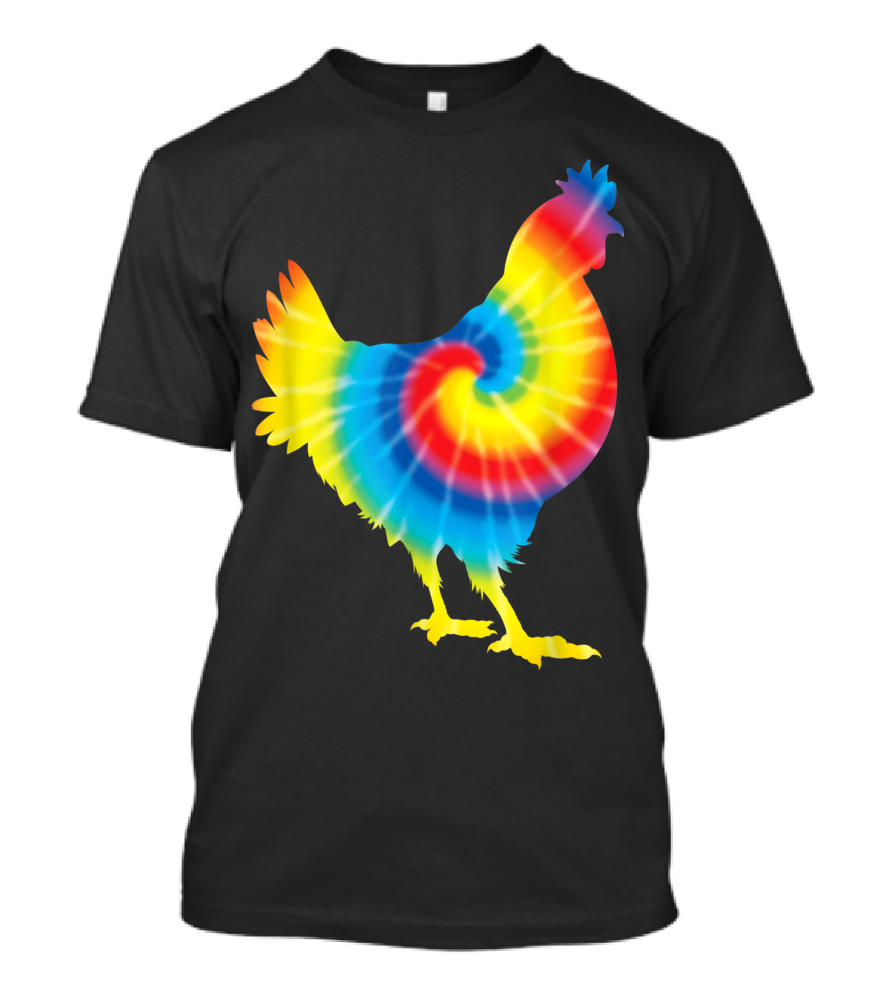 Tie Dye Rainbow Hen Fowl Hippie Peace Chicken T-Shirt