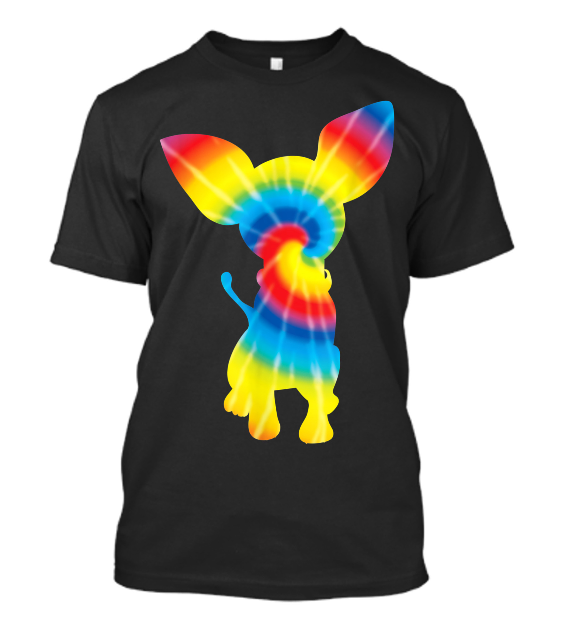 Chihuahua Rainbow Tie Dye Hippie Peace Pup T-Shirt