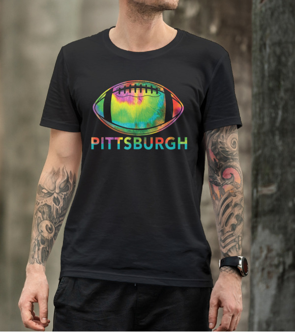 Pittsburgh Tie Dye Cool Football T-Shirt