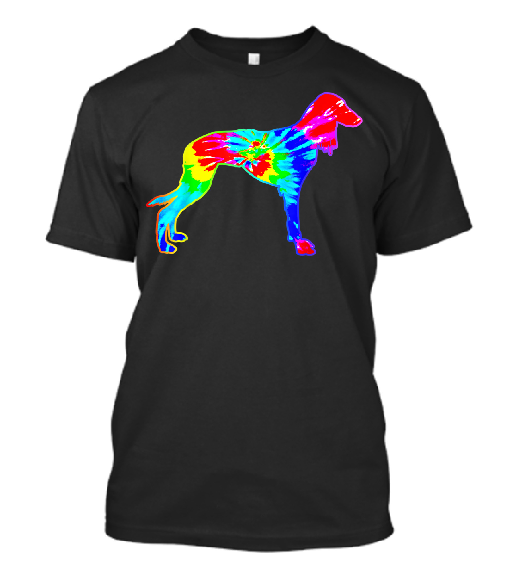 Tie Dye Saluki Dog Psychedelic Hippie Vibes T-Shirt