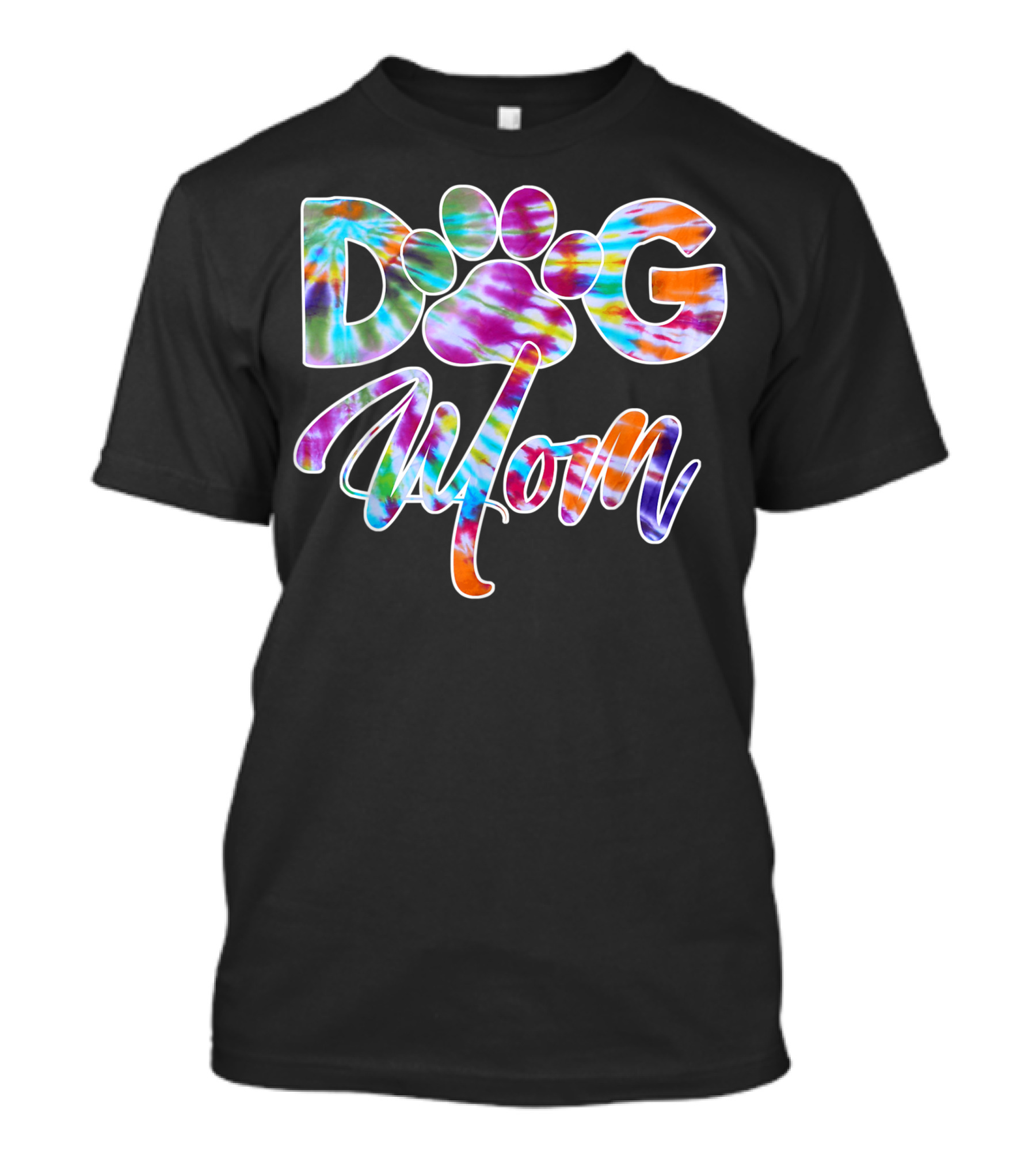 Dog Mom Tie Dye Lover Paw T-Shirt