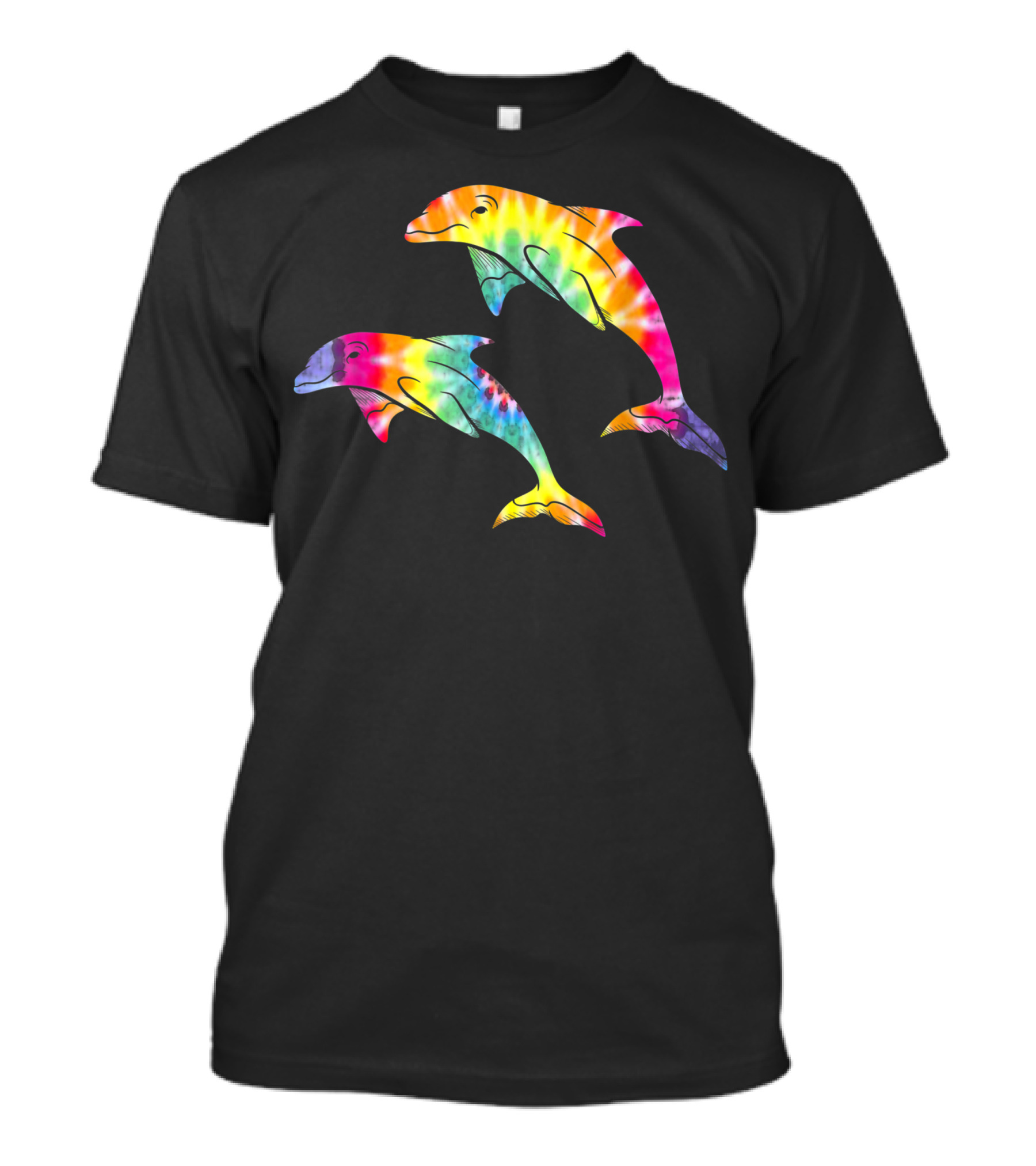 Tie Dye Dolphins Marine Kids Ocean Theme W6 T-Shirt