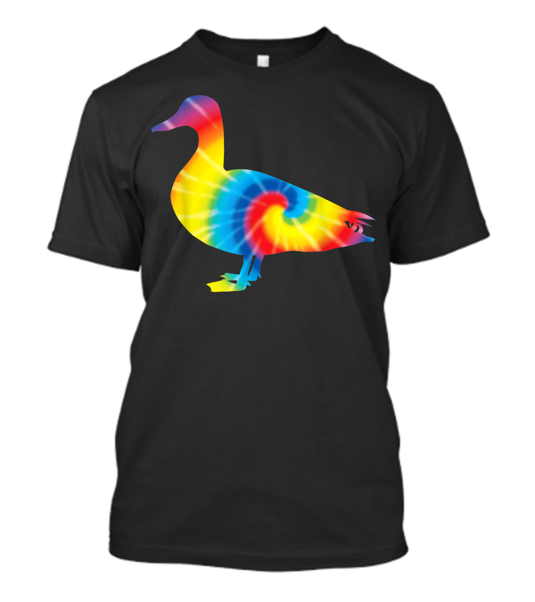 Tie Dye Duck Rainbow Print Mallard T-Shirt