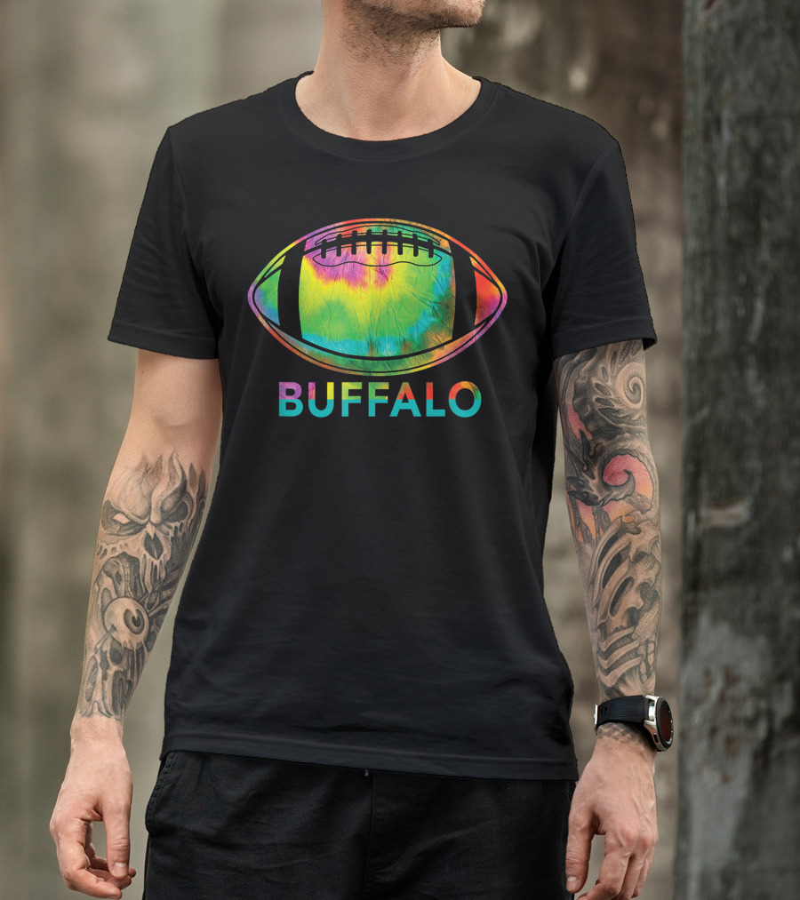 Buffalo Tie Dye Football T-Shirt