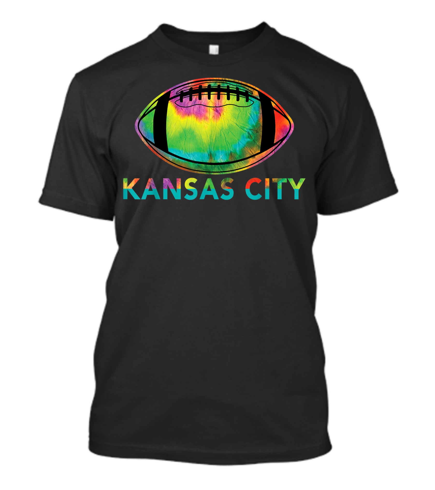 Kansas City Tie Dye Football T-Shirt