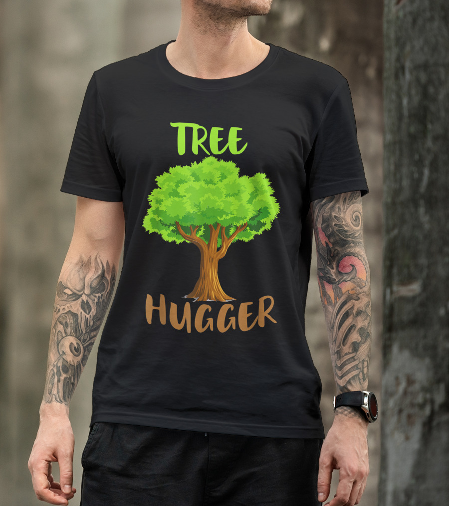 Tree Hugger Tree Graphic Eco-Friendly Nature Lover T-Shirt