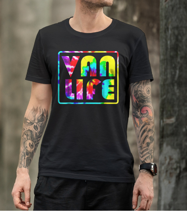 Van Life Tie-Dye Vintage Style Official Brand Promo T-Shirt
