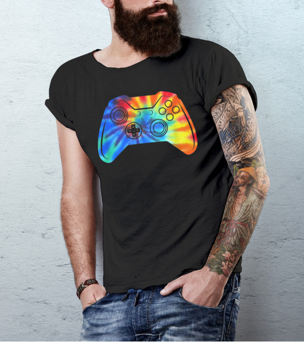 Tie Dye Video Game Controller Gamer Vibes T-Shirt