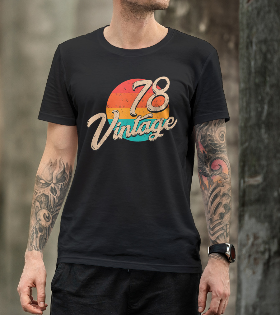 Vintage 78 Retro Sunset Throwback T-Shirt