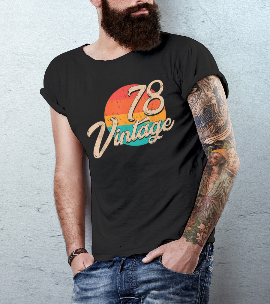 Vintage 78 Retro Sunset Throwback T-Shirt