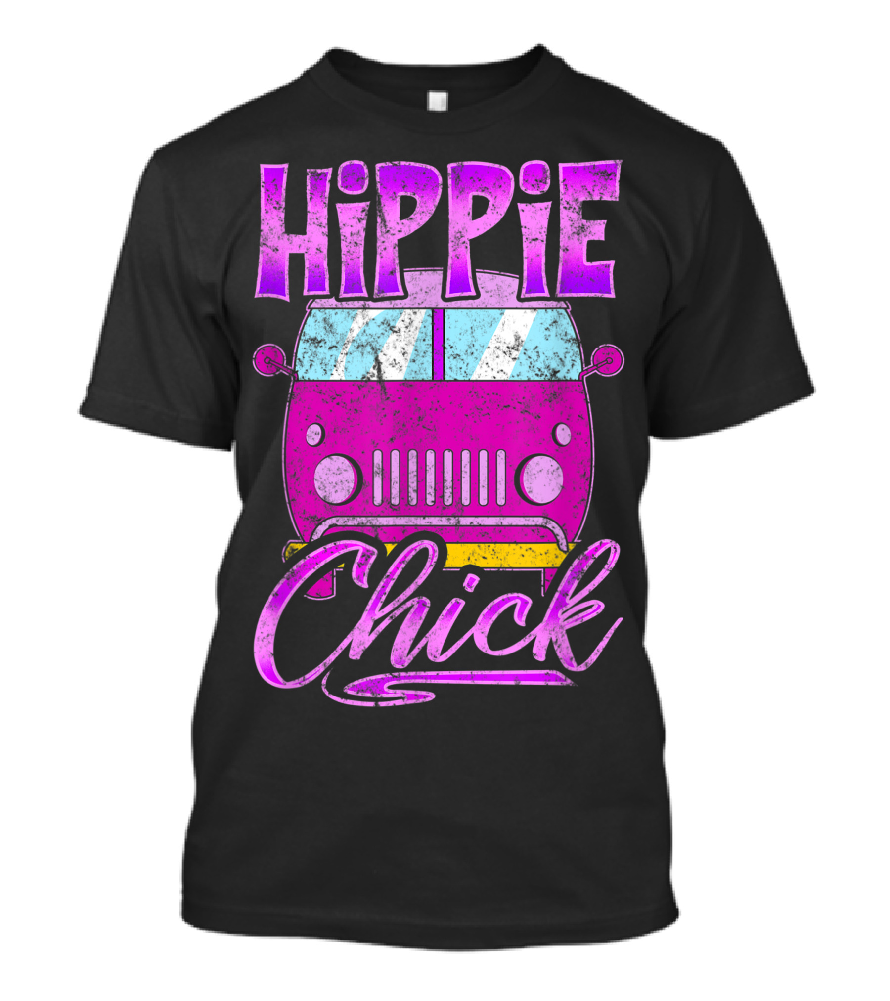 Hippie Chick Pink Van Vintage Love T-Shirt