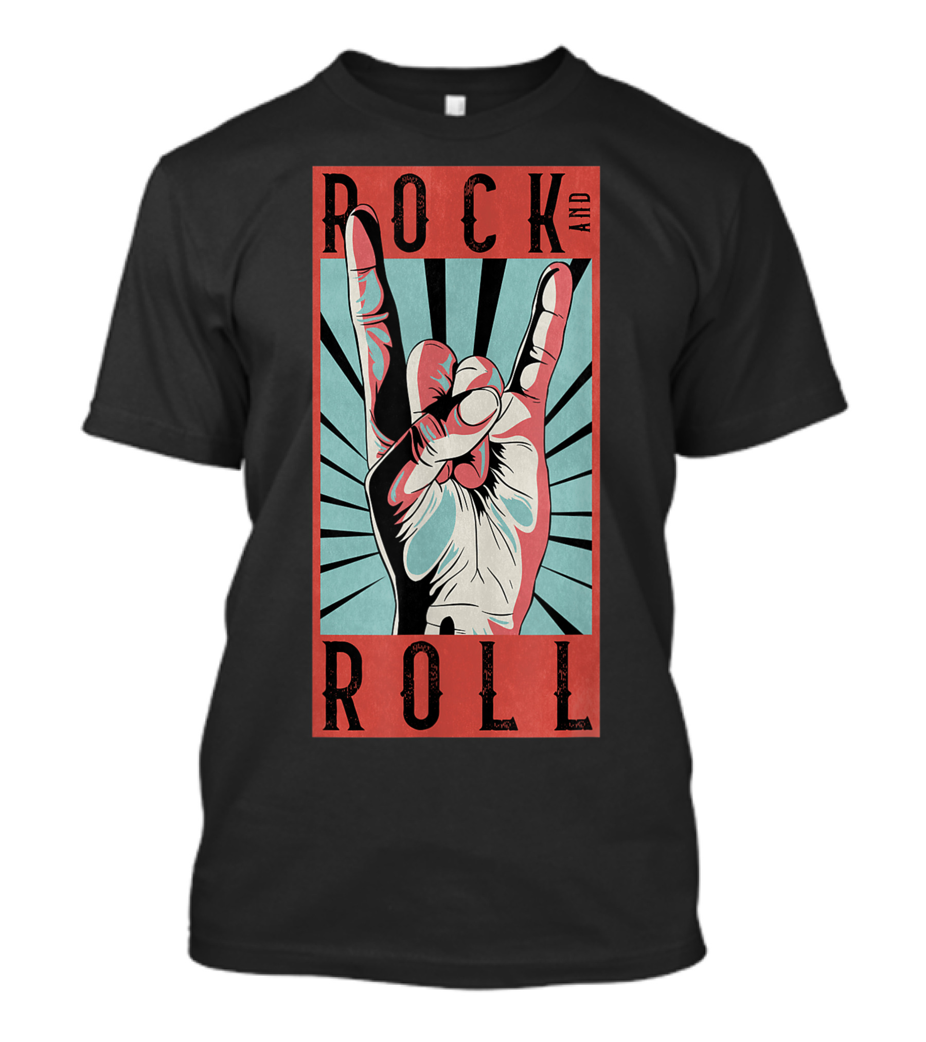 Rock And Roll Hand Gesture Vintage 80s Rock T-Shirt