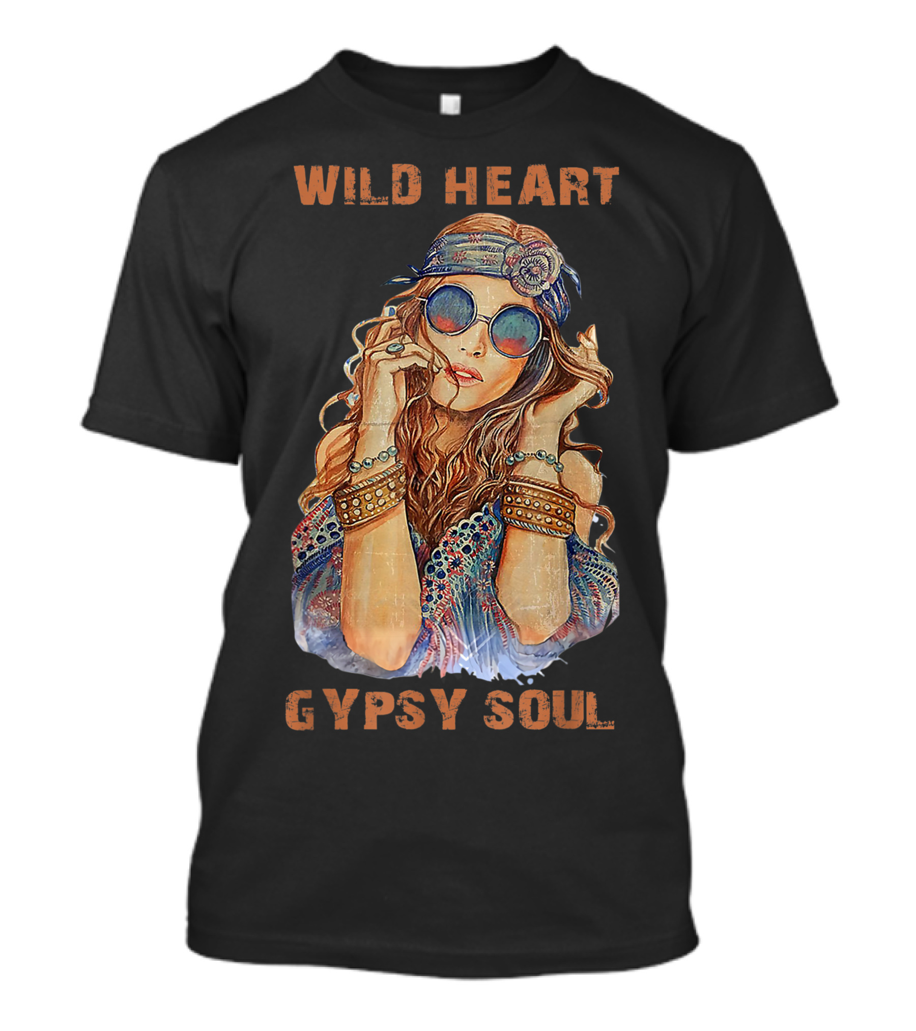 Wild Heart Gypsy Soul Hippie Style Girl T-Shirt