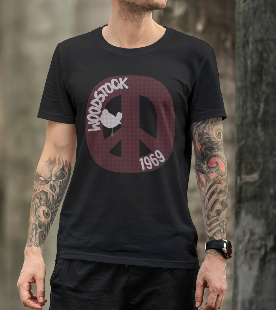 Woodstock Peace Sign 1969 Vintage Iconic Festival T-Shirt