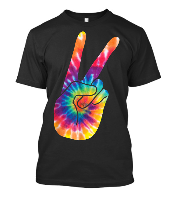 World Peace V Hand Sign 60s 70s Tie-Dye Cool T-Shirt