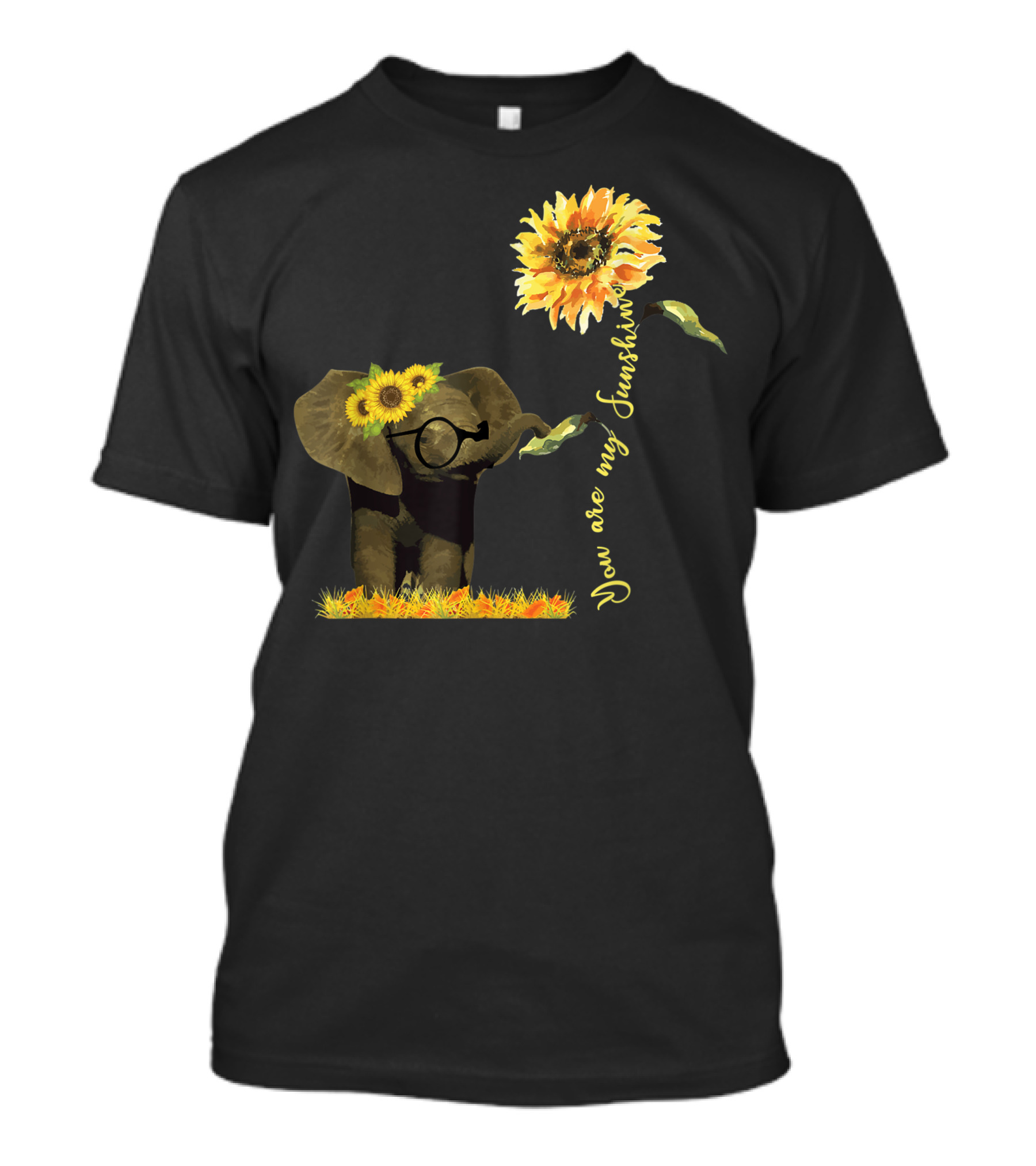 You Are My Sunshine Cute Elephant With Sunflower Kindness T-Shirt