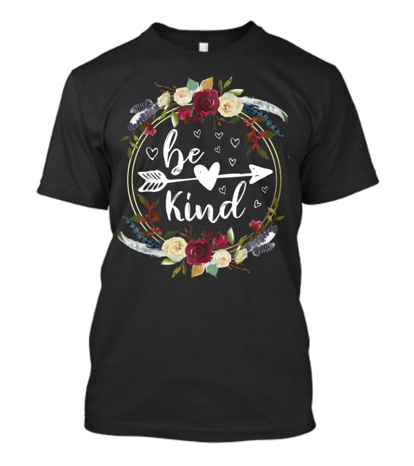 Be Kind Floral Heart Arrow T-Shirt