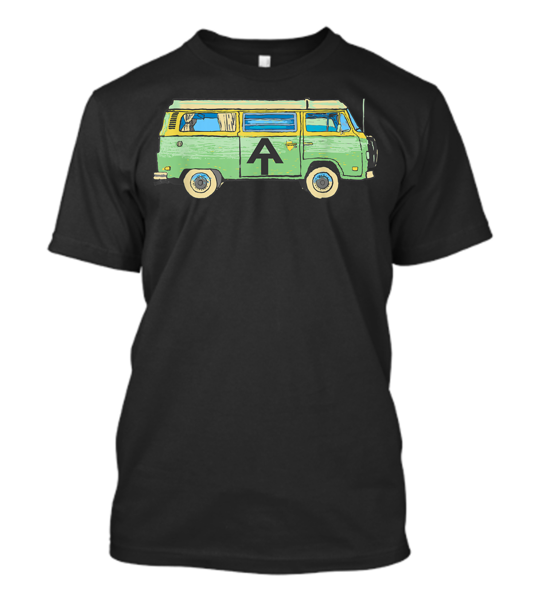 Appalachian Trail Backpacker Hippie Van With Iconic Hiking T-Shirt