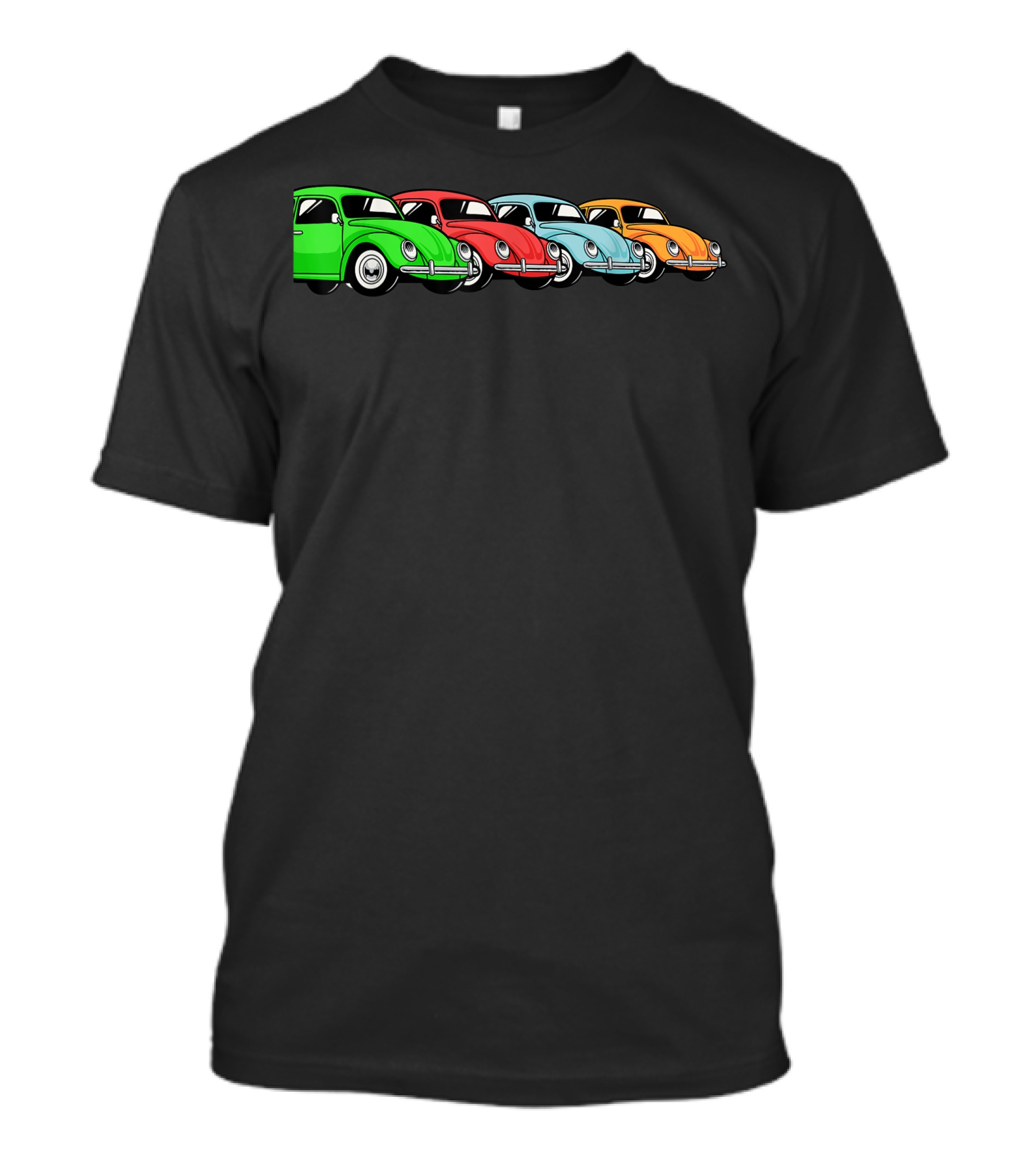 Beetle Parking Hippie Vintage Punch Buggy Old Bugs Car Lover Multicolor Classic Cars T-Shirt