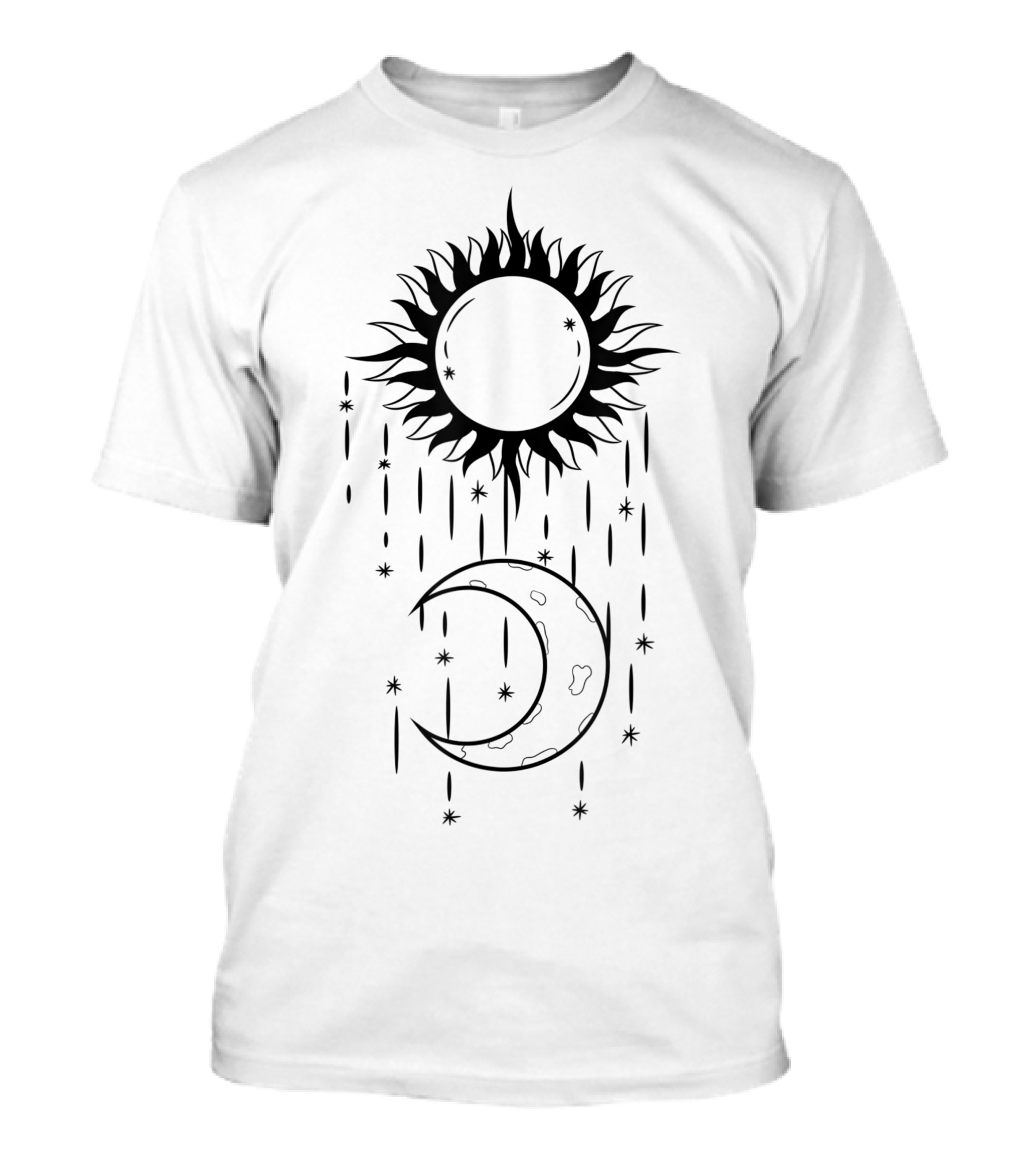 Draping Sun And Moon Bohemian Lover Celestial Harmony T-Shirt