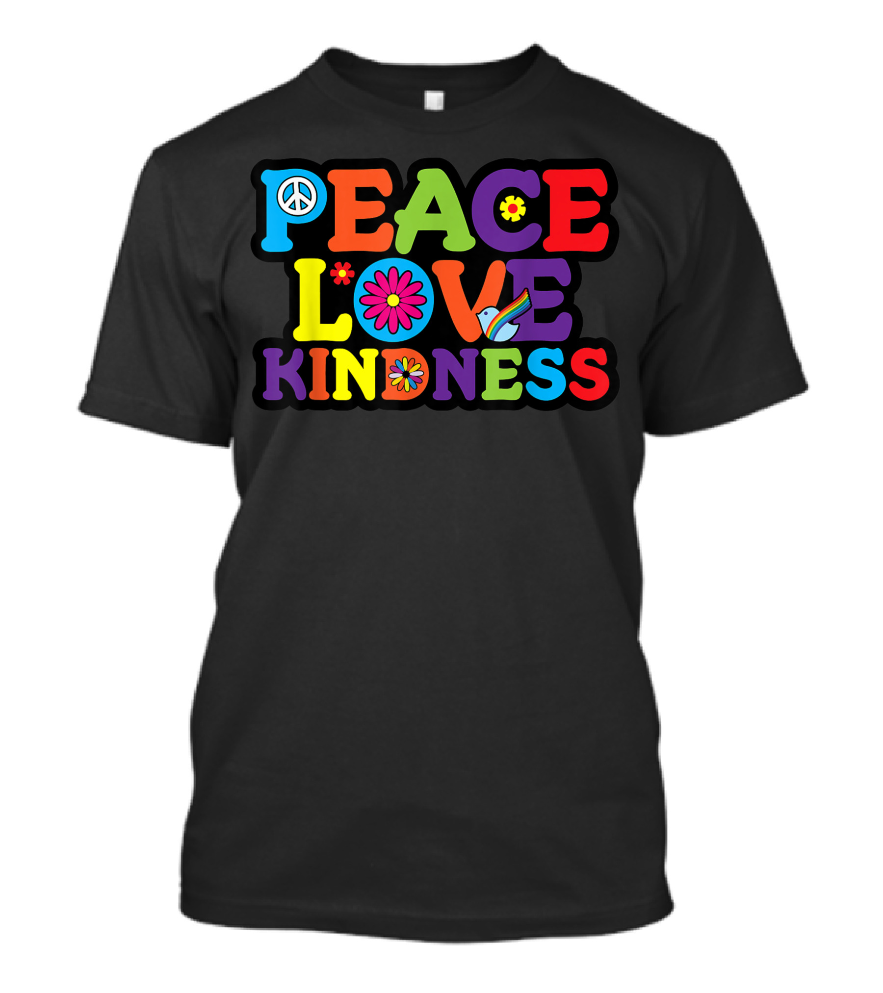 Peace Love Kindness Hippie Tie Dye Halloween T-Shirt