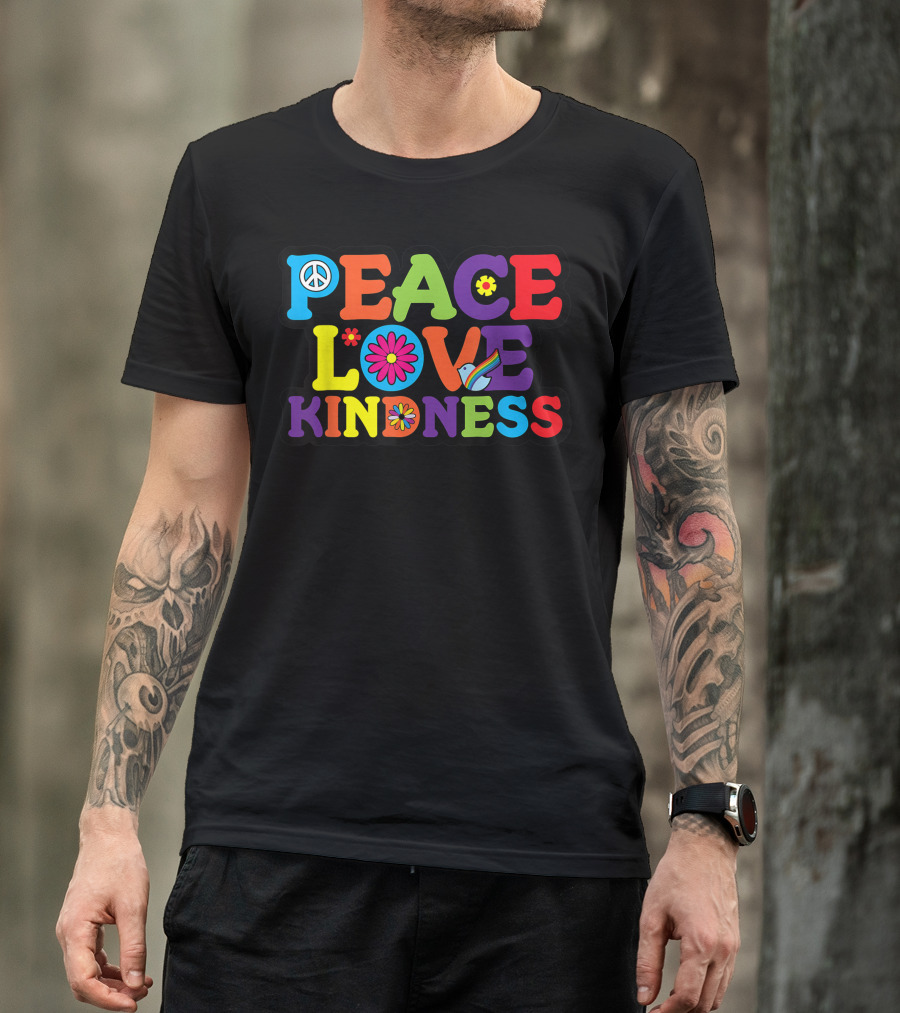Peace Love Kindness Hippie Tie Dye Halloween T-Shirt
