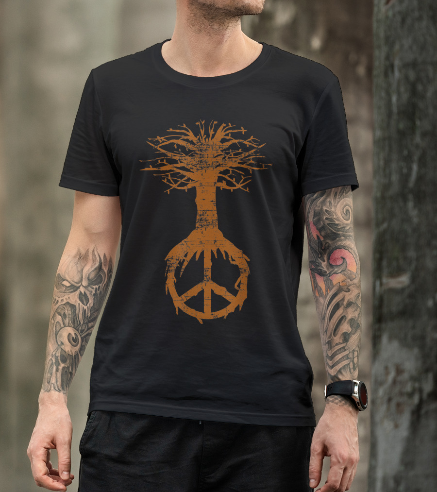 Hippie Tree Peace Sign Nature Lovers T-Shirt