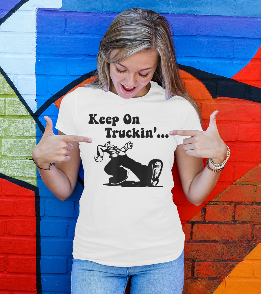 Keep On Truckin Vintage 1970s Hippy Good Vibes T-Shirt