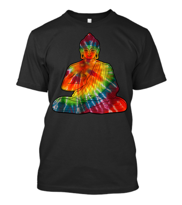Meditating Buddha Tie Dye Rainbow Unique T-Shirt