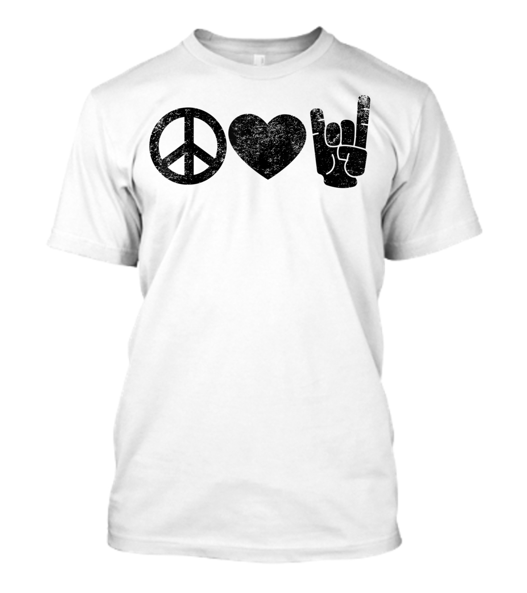 Peace Love Rock And Roll Eo Hand Gesture Icons T-Shirt