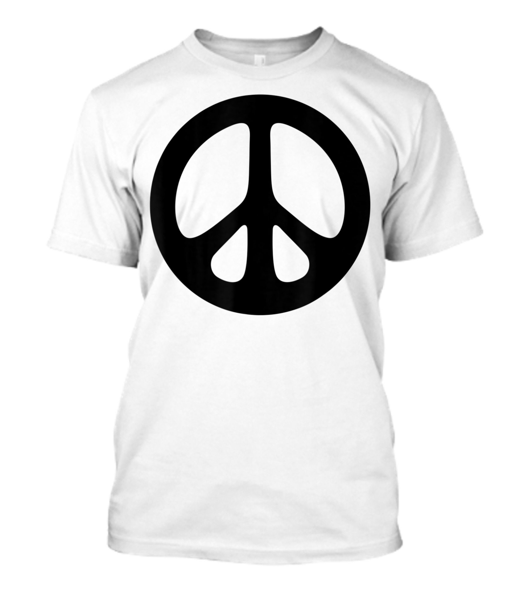 Peace Sign Classic Hippie Boho Black T-Shirt