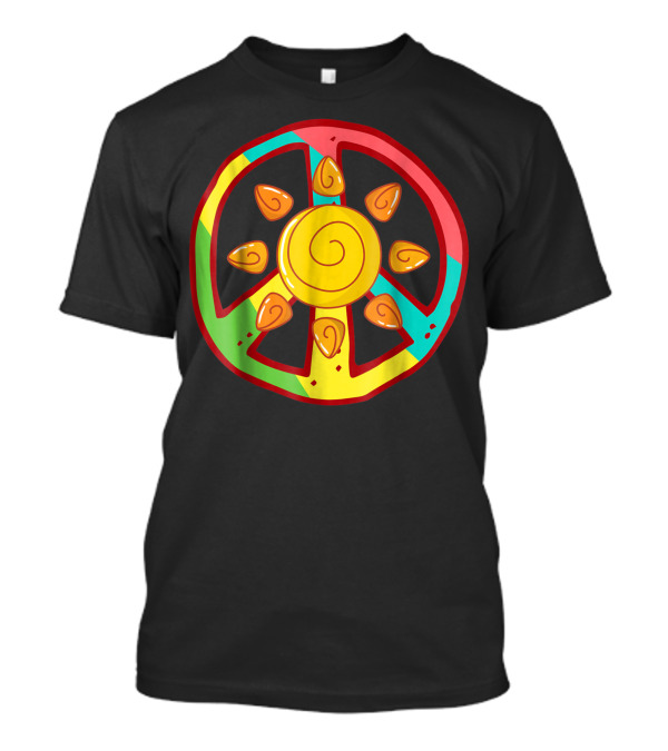 Peace Sign Aztec Sun Tie Dye Love T-Shirt