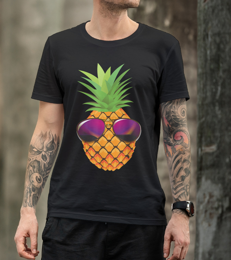Pineapple Sunglasses I Love Pineapple Fun Tropical Fruit T-Shirt