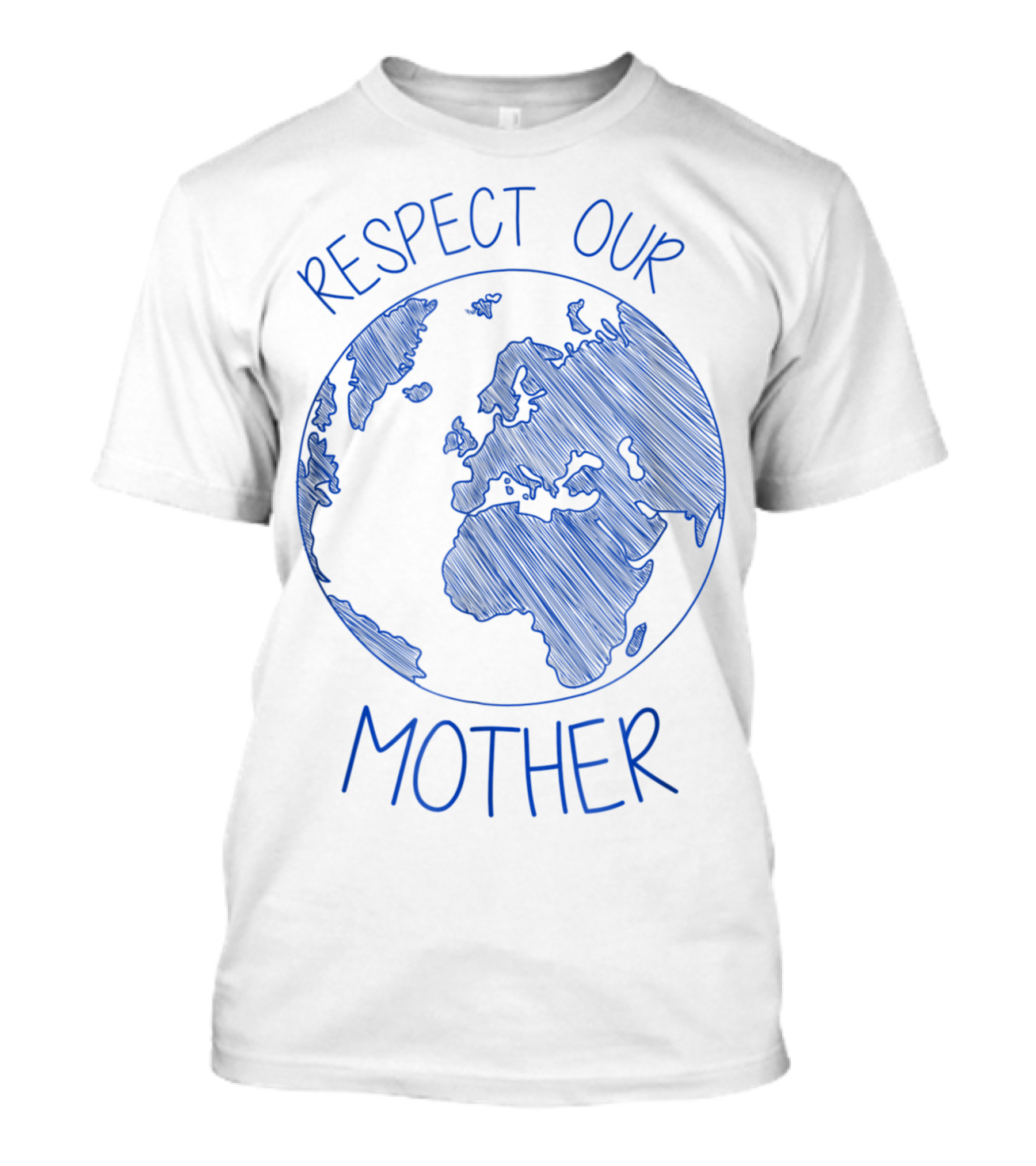 Respect Our Mother Earth Day Hippie Eco Climate Change Planet T-Shirt