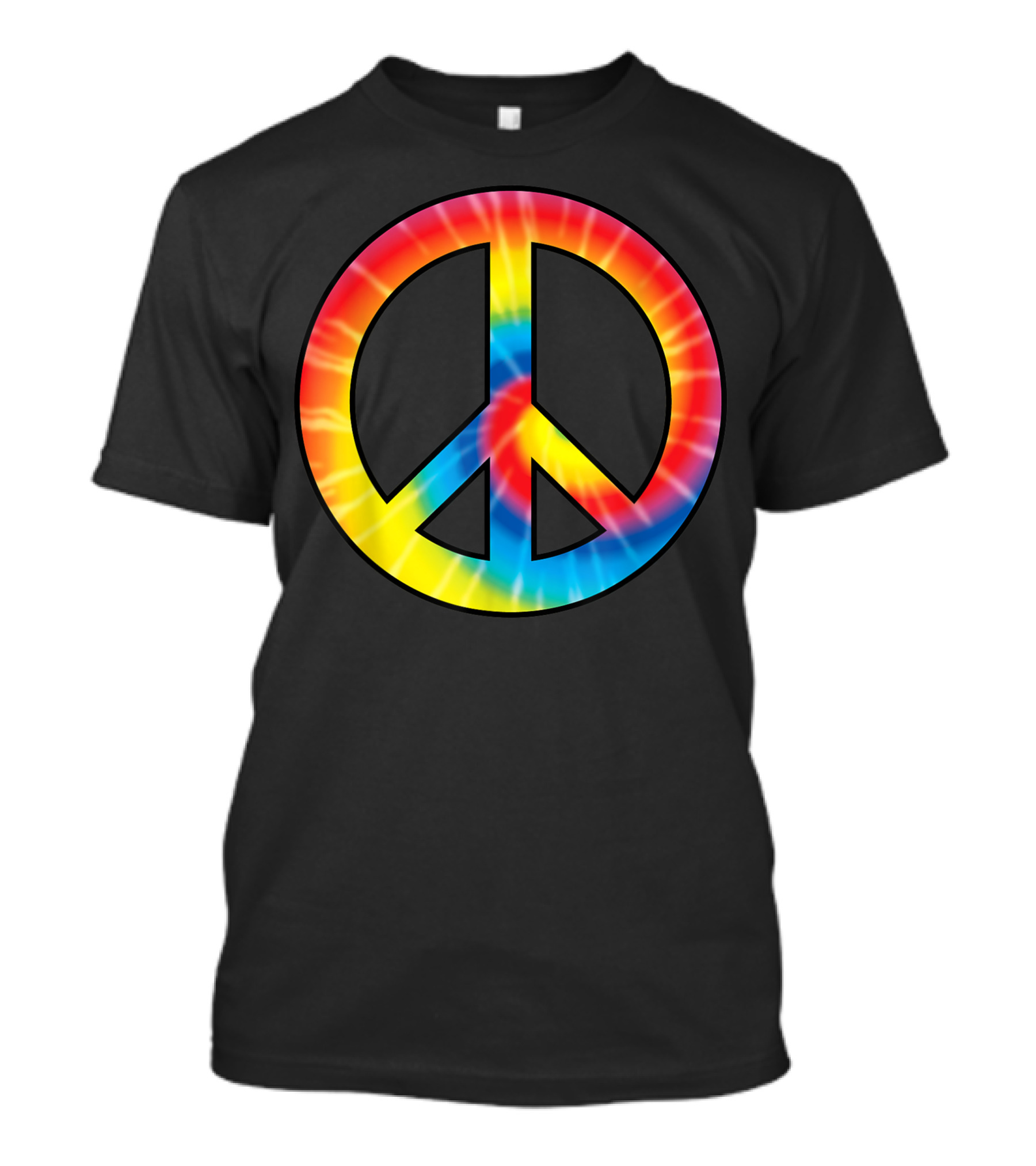 Tie Dye Peace Sign 60s 70s 80s Hippies T-Shirt