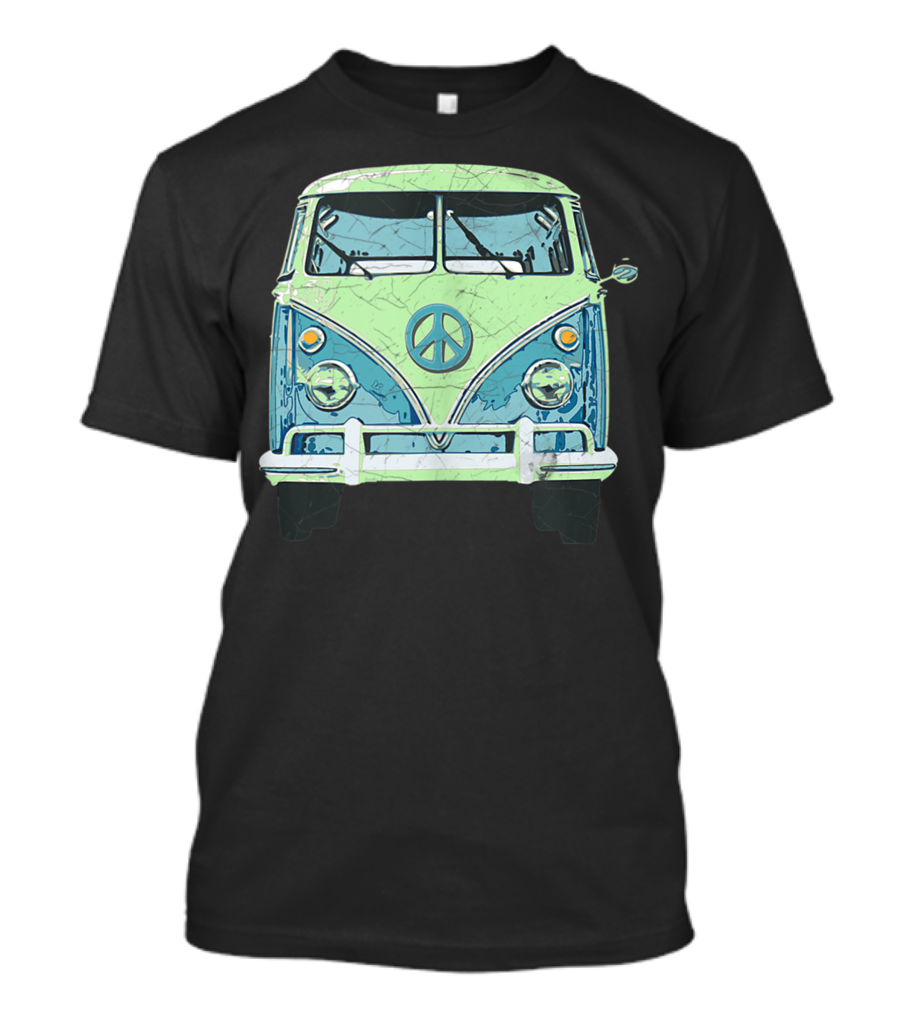 Vintage Peace Sign Hippie Van Bus T-Shirt