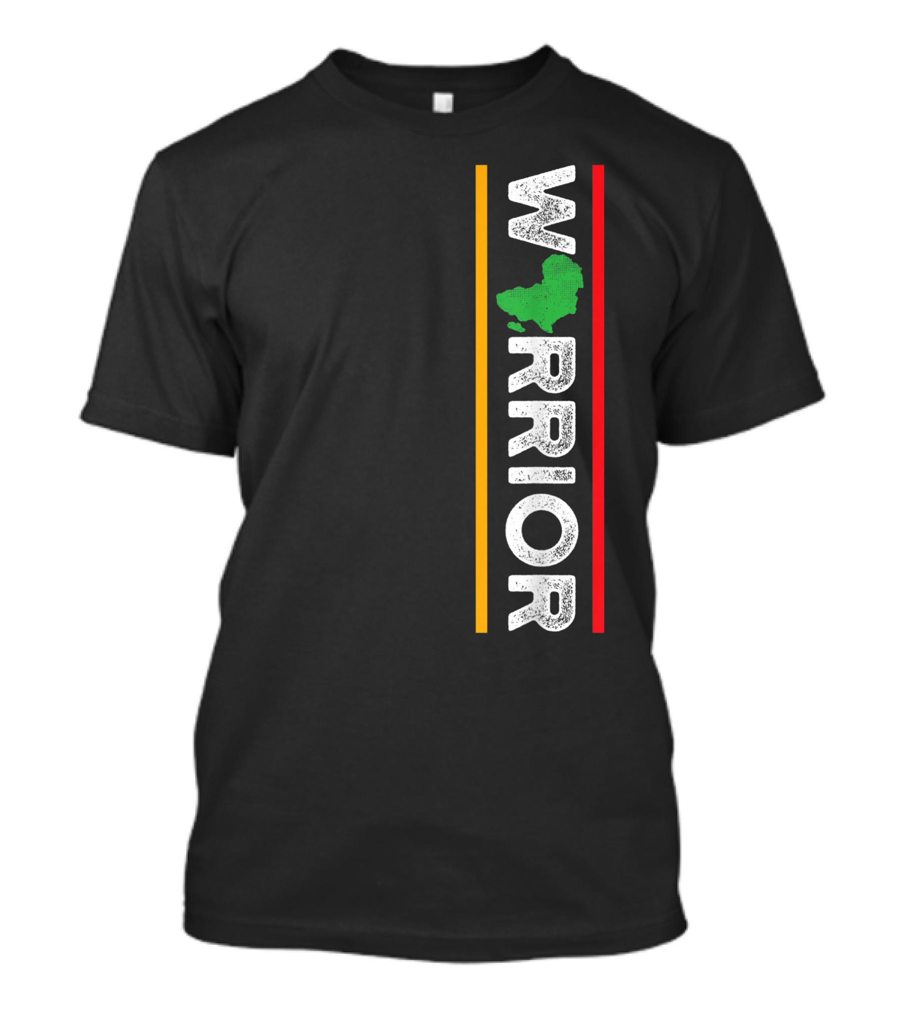 African Warrior Black History Awareness Month Map Symbol Colors T-Shirt