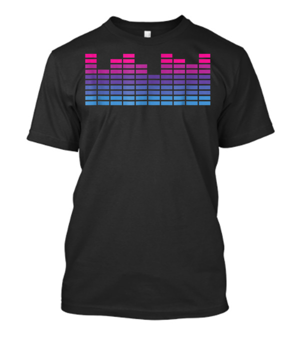Bi Equalizer Pink Blue Gradient Stripe T-Shirt