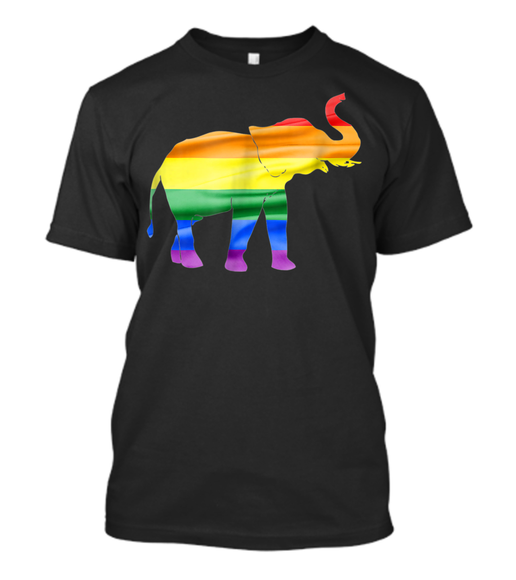 Elephant Rainbow Flag Gay Pride Colorful T-Shirt