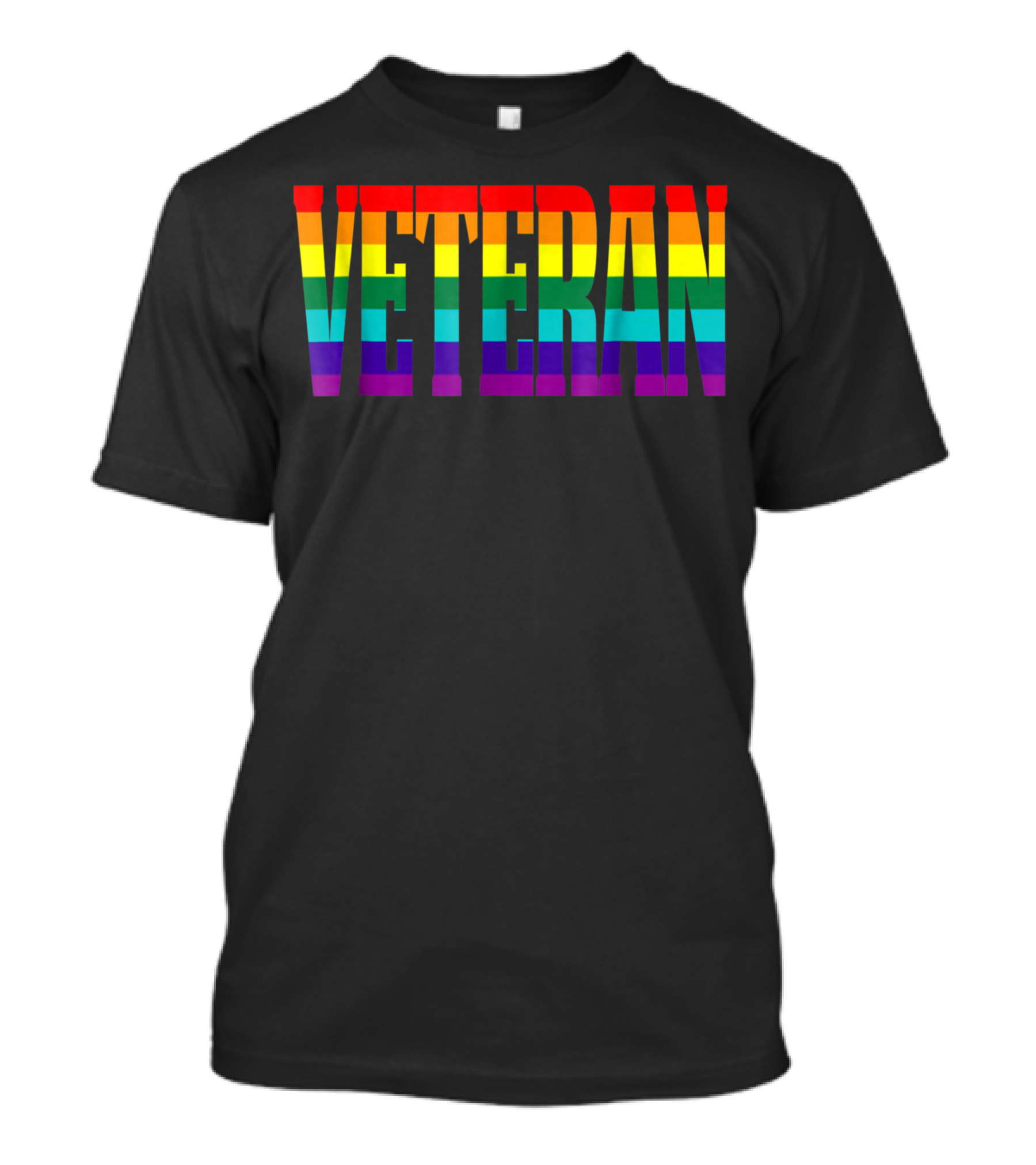 Veteran Pride Rainbow Flag T-Shirt