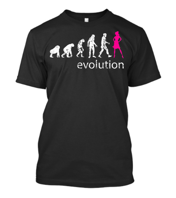 Feminist Evolution Independent Super Women Hero Evolution T-Shirt